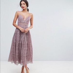 Mauve lace dress